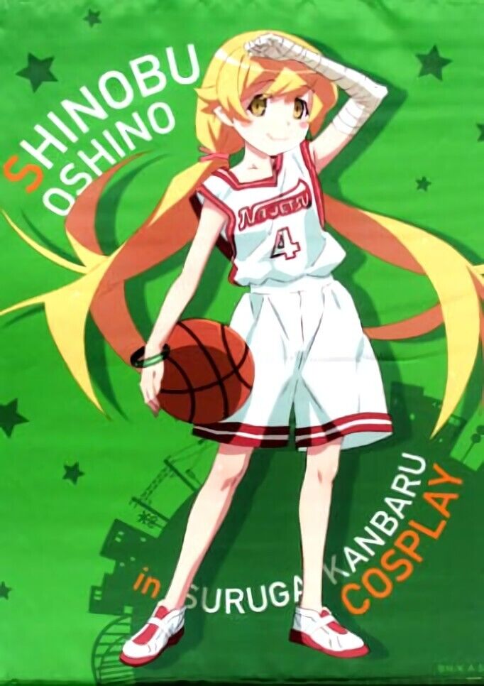 Bakemonogatari 51 x 72 cm Tapestry Shinobu Oshino Suruga Costume 
