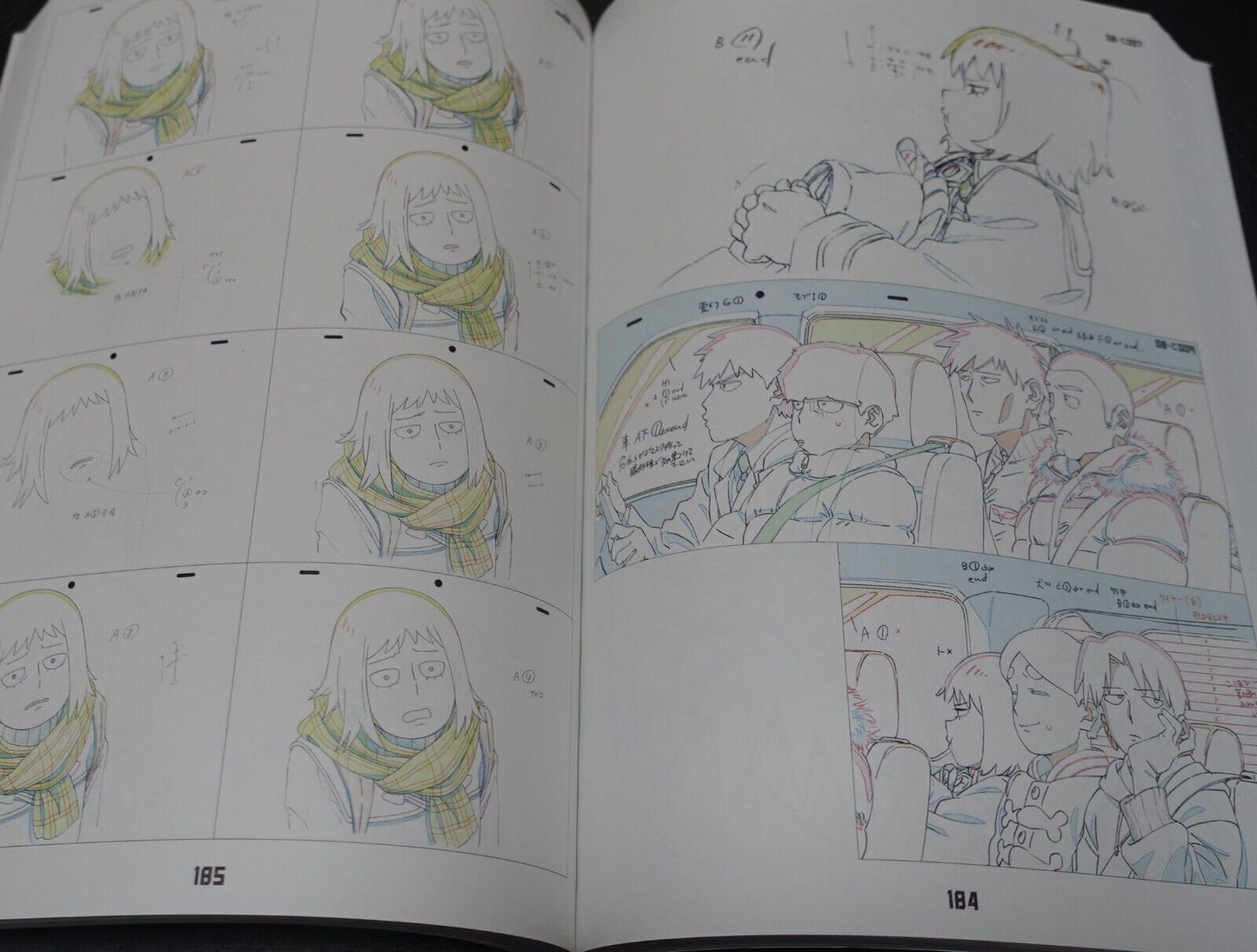 BONES Yoshimichi Kameda Mob Psycho 100 Key Frame Art Work Book Set 1-3 