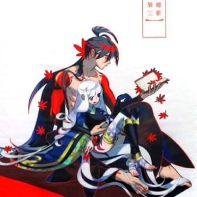 Katanagatari 51 x 72 cm Tapestry Togame & Shichika ISIN NISHIO Exhibition Event 