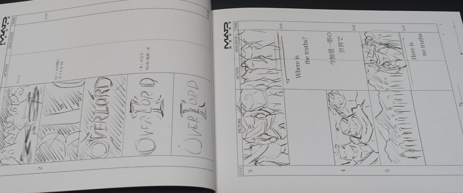 MAD HOUSE Animation Overlord 2 Story Board & Key Frame Art Book 