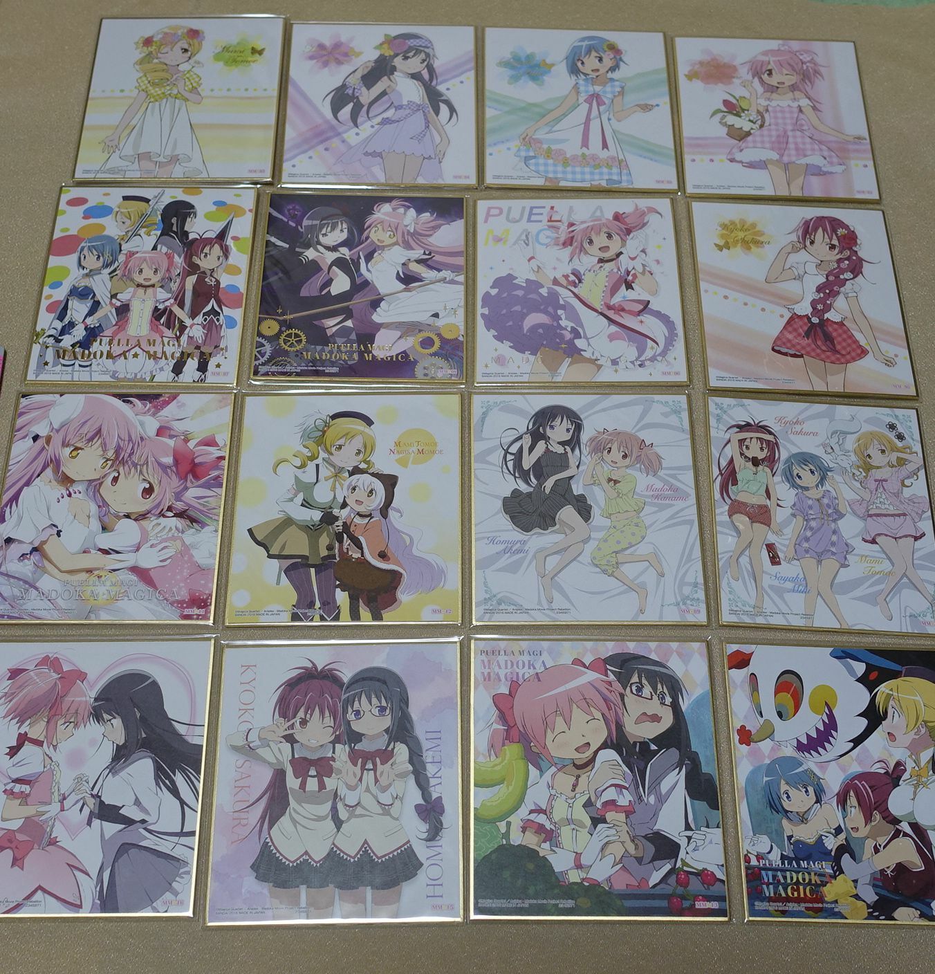 Puella Magi Madoka Quartet 2 Print Shikishi Art Board 16 Set with Storage Binder 