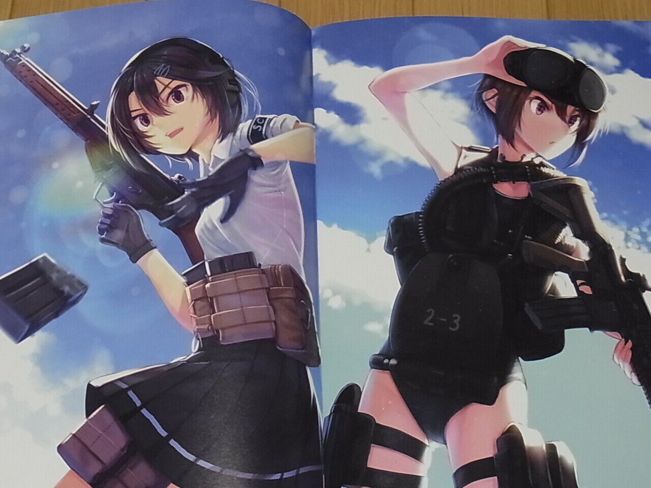 Maruyaki Salmon Color Art Book ARMED SCHOOL GIRLS ILLUSTRATIONS GUN x JK 3 
