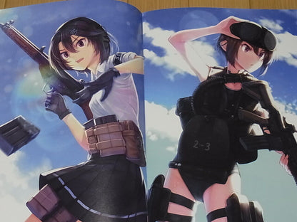Maruyaki Salmon Color Art Book ARMED SCHOOL GIRLS ILLUSTRATIONS GUN x JK 3 