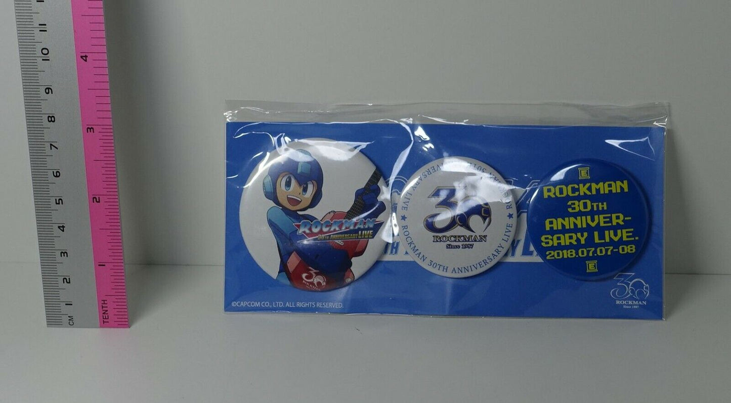 Rock Man Mega Man 30th Anniversary Live Event Steel Badge Set 