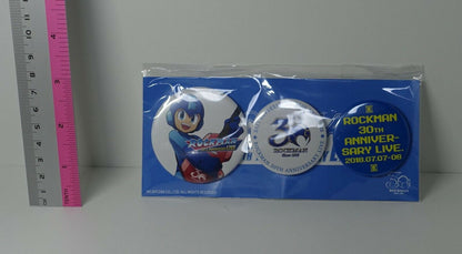 Rock Man Mega Man 30th Anniversary Live Event Steel Badge Set 