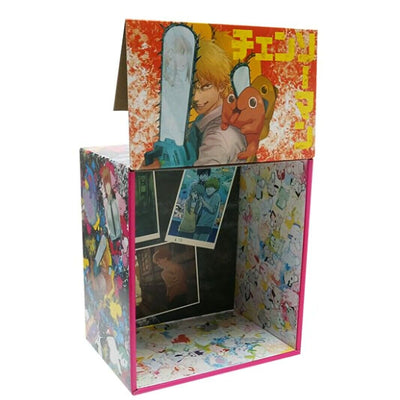 Chainsawman Japanese Comic Paper Storage Box with Character Bookmark x5 