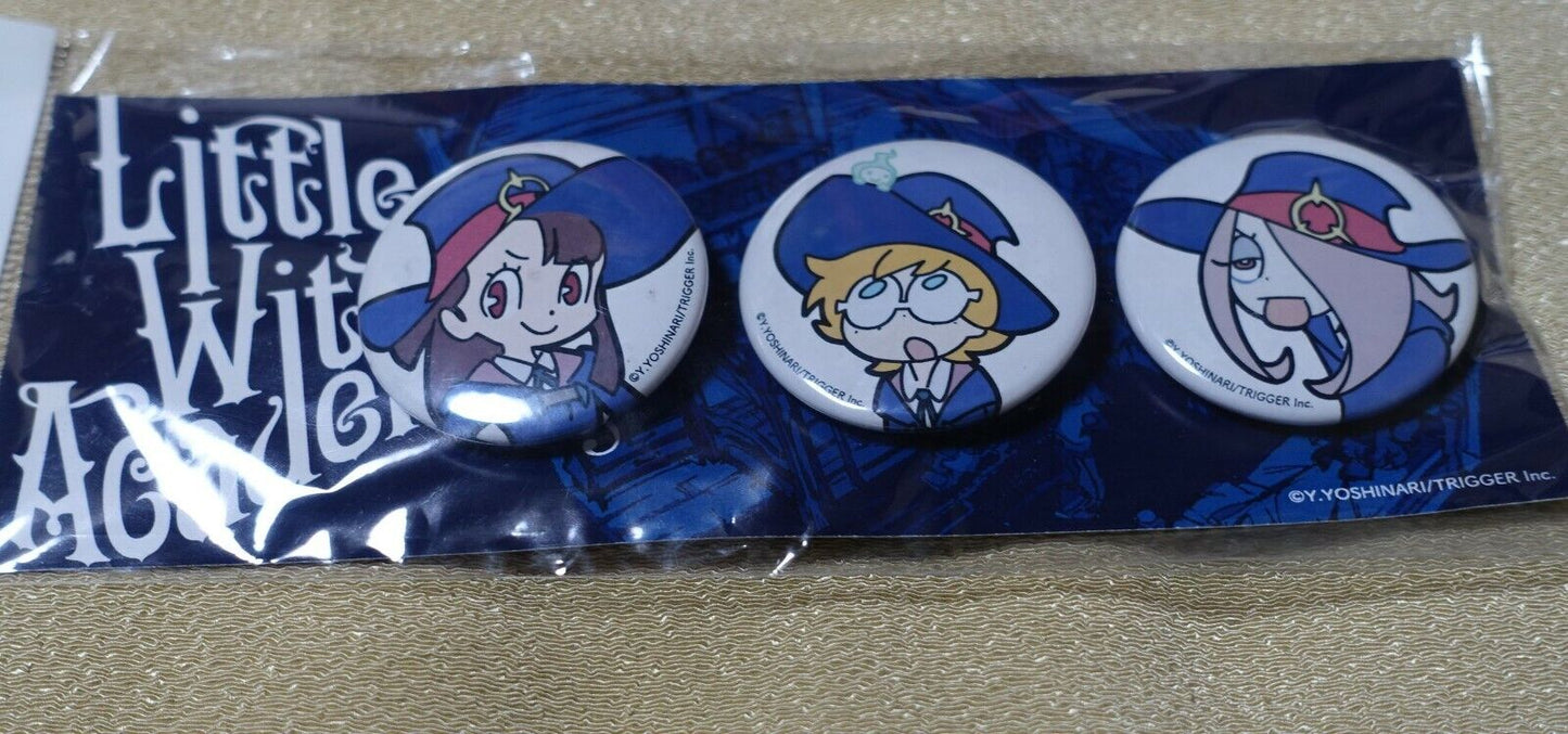 Little Witch Academia Steel Badge Set Akko Lotte Sucy 