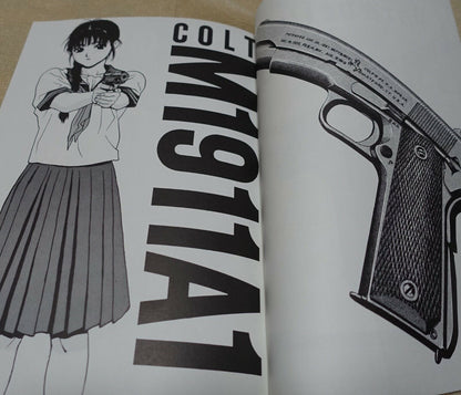 Tsukasa Jun Bullet Illustration Art Book Gun Blue 