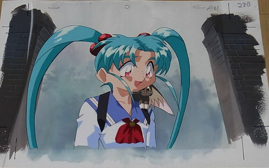Cel Japanimation Tenchi Muyo Pretty Sammy Sasami & Back Ground Cel Japanese 