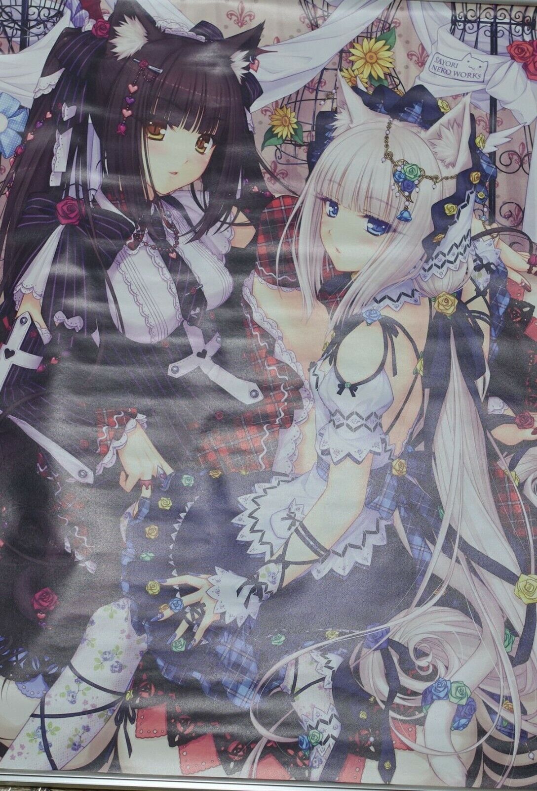 Neko Works Sayori Nekopara 51x72cm Tapestry Neko Paradise Chocola & Vanilla 