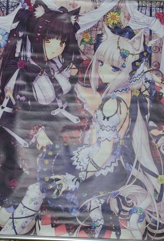 Neko Works Sayori Nekopara 51x72cm Tapestry Neko Paradise Chocola & Vanilla 