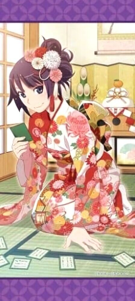 Bakemonogatari Mini Tapestry 18 x 38 cm Hitagi Senjogahara 