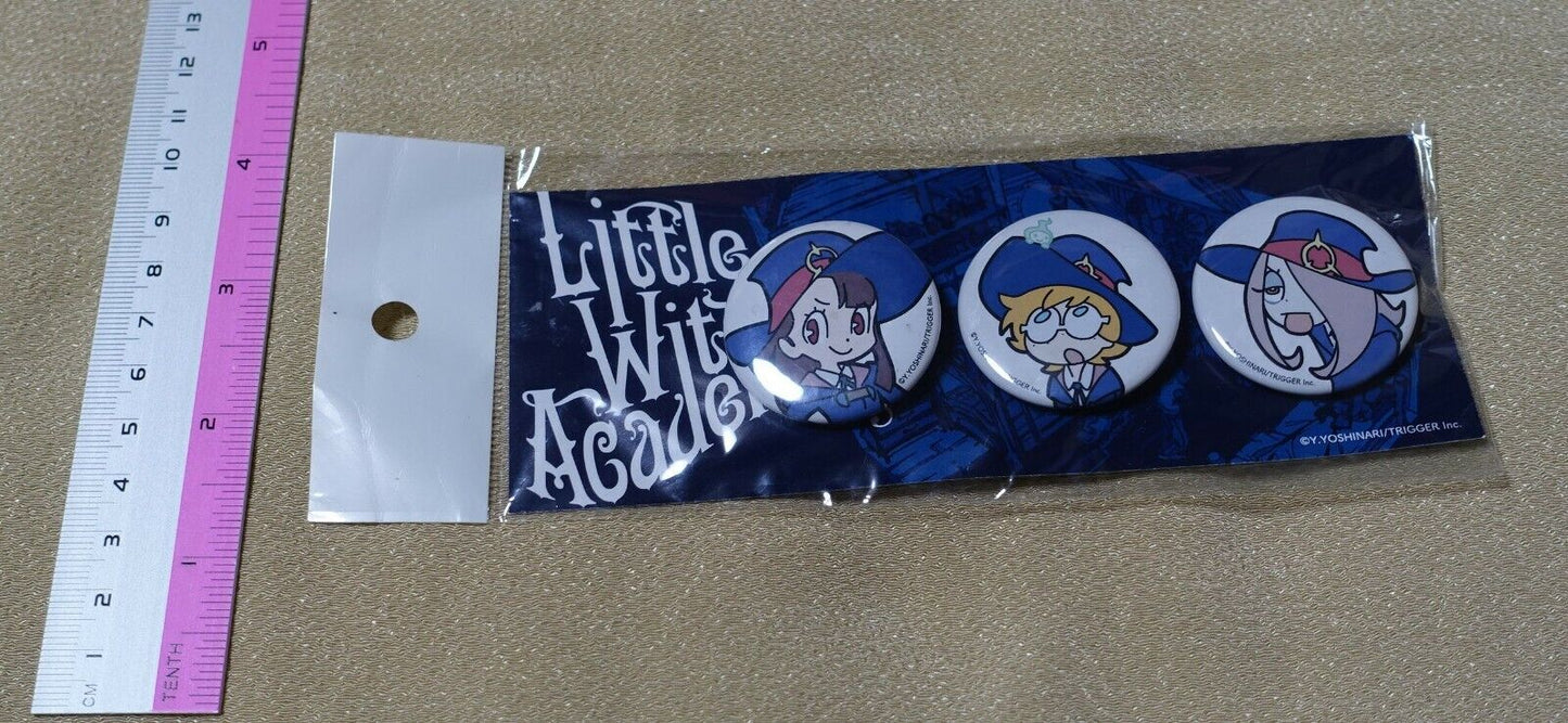 Little Witch Academia Steel Badge Set Akko Lotte Sucy 