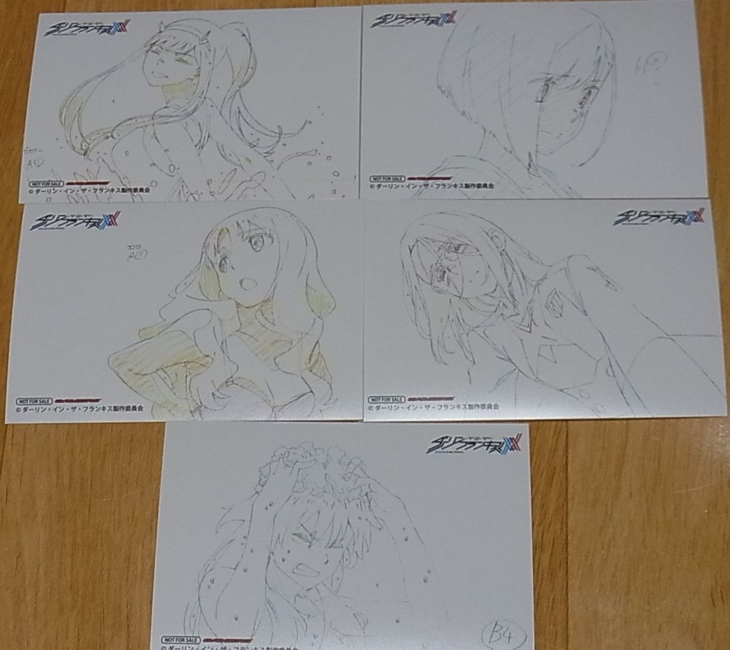 Darling in the Franxx Print Key Frame Art Card 5 pieces set 