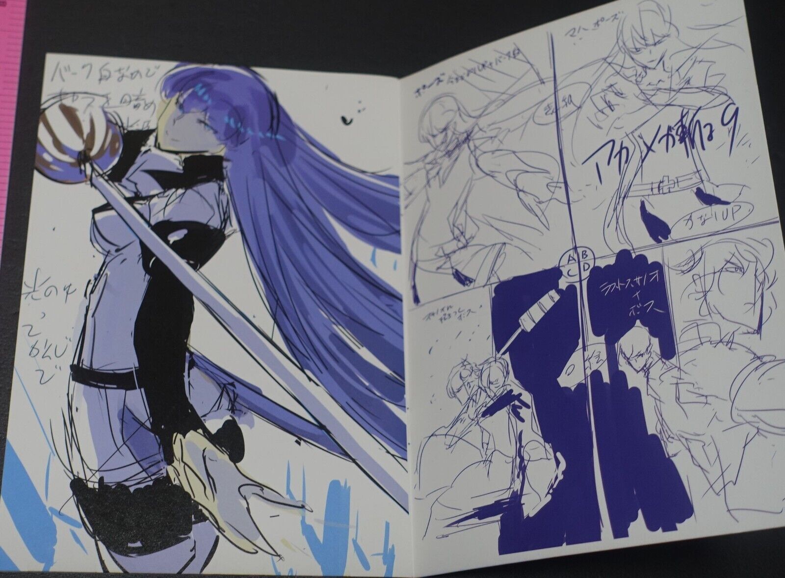 Tetsuya Tashiro Akame ga Kill! Rought Illustration Art Mini Booklet B 8page 