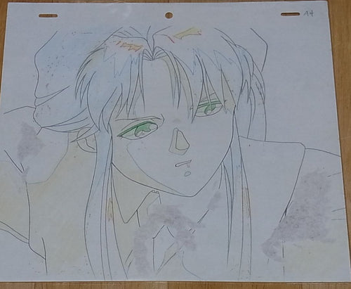 RAW IN-BETWEEN FRAME ART SHEET Yu Yu Hakusho Shizuru Kuwabara A 