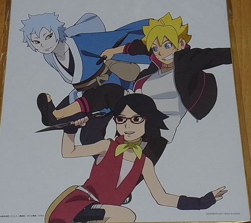 BORUTO NARUTO NEXT GENERATIONS Print Shikishi Art Board BORUTO SARADA MITSUKI 