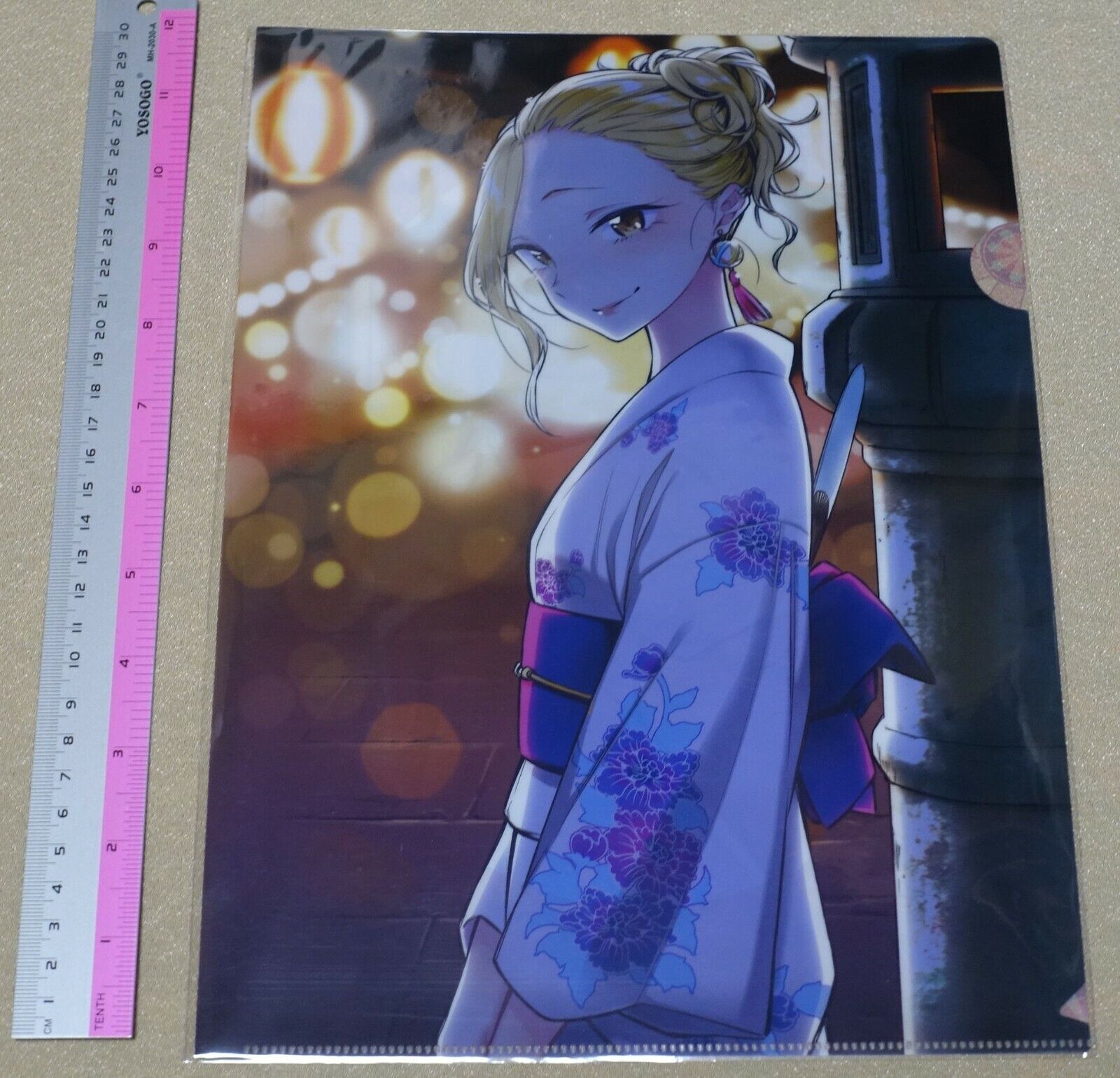 Yuichi Kato Yancha Gal no Anjo San PVC Art Sheet Clear File Japanese Yukata 