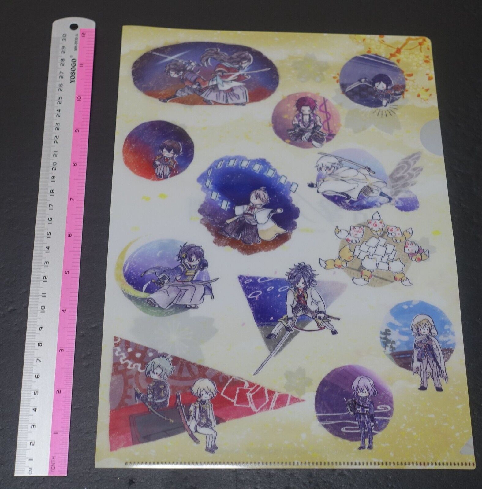 Katsugeki Touken Ranbu PVC Art Sheet Clear File 