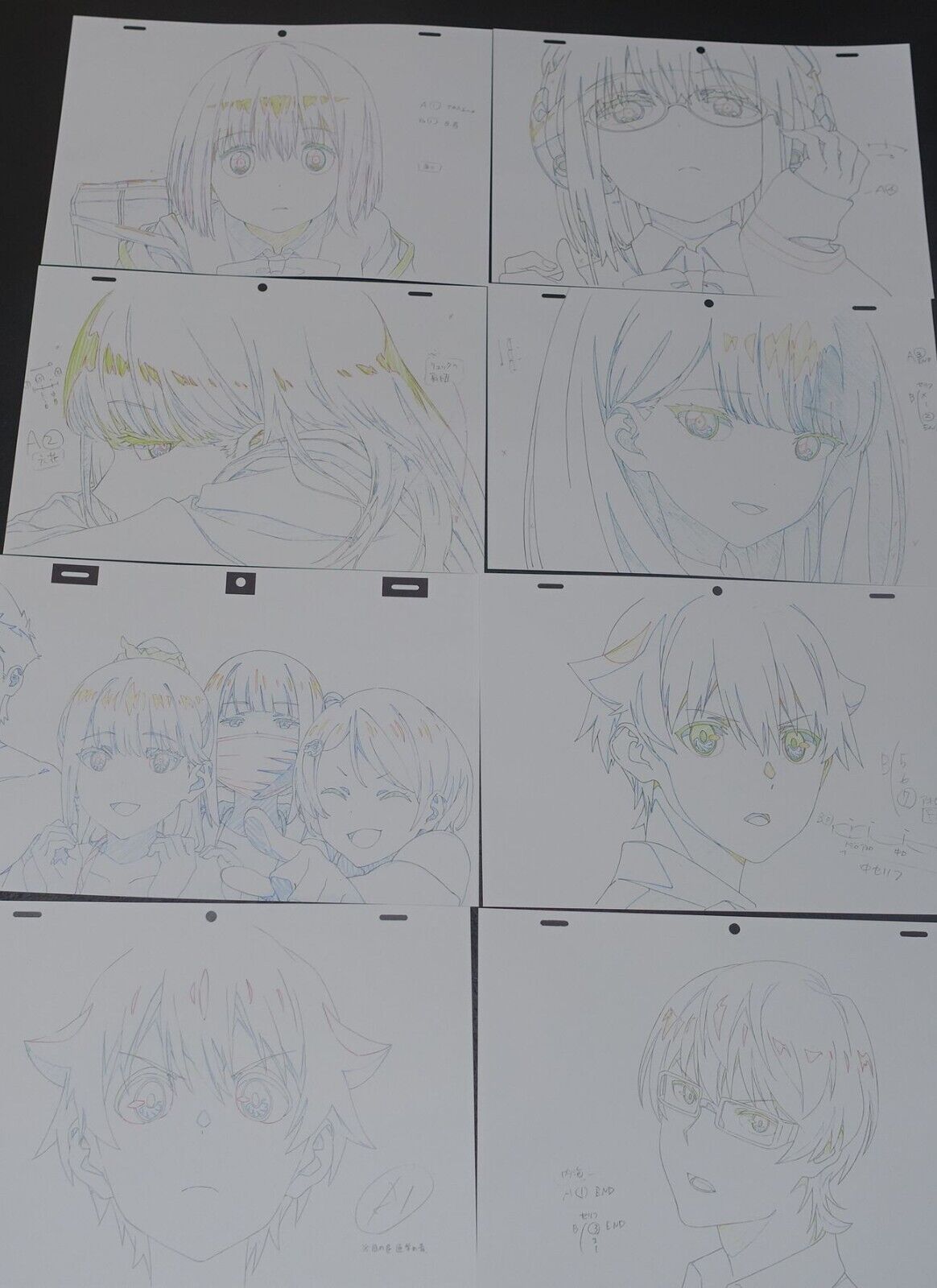 SSSS.GRIDMAN Reproduction Key Frame Art Sheet 16 piece set 