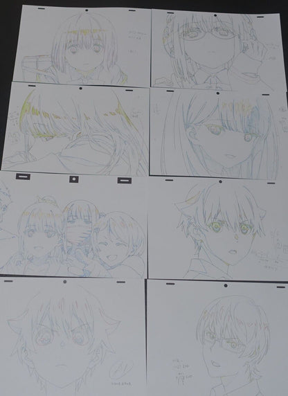 SSSS.GRIDMAN Reproduction Key Frame Art Sheet 16 piece set 