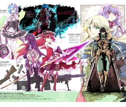 Bukiya Bells Anime Girls & Gundam Mechanic Color Fan Art Book DEZA BORN C98 Pre 