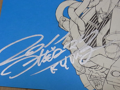 Yusuke Kozaki Illustration Art Book Lea draw with Hand Drawn Autograph Sign 
