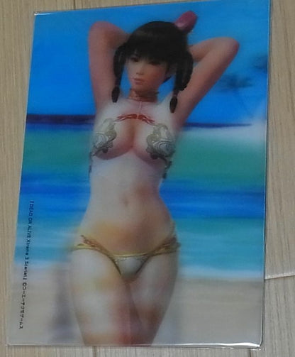 Dead Or Alive Xtreme3 Scarlet Lenticular 3D effect card set Lei Fang & Misaki 