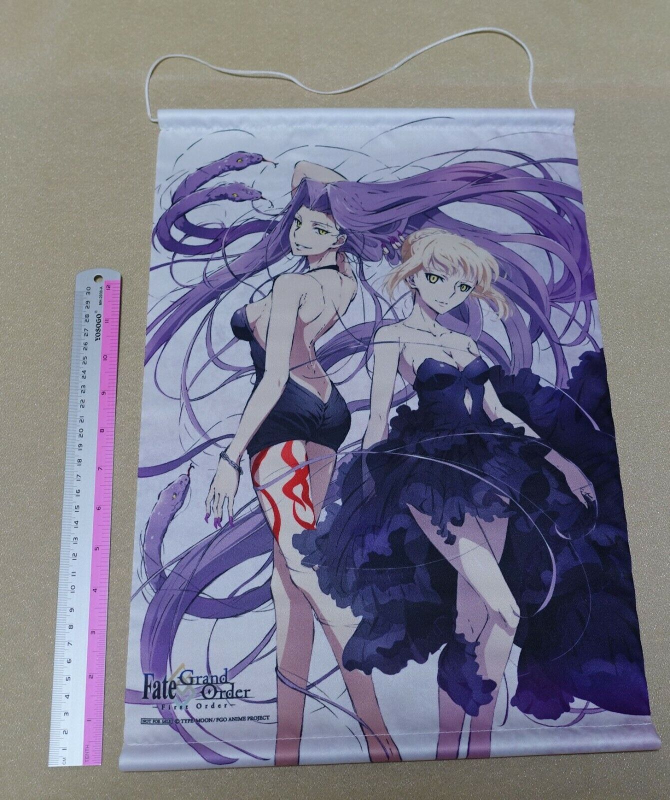 Fate Grand Order FGO Tapestry Artoria Pendragon & Medusa Alter Wall Scroll 