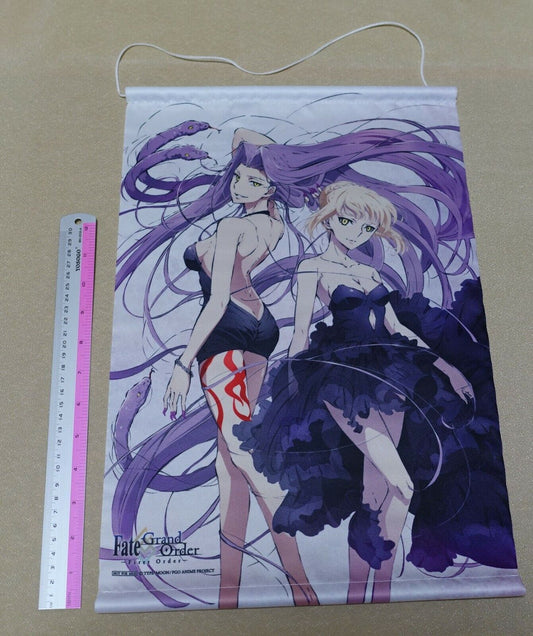 Fate Grand Order FGO Tapestry Artoria Pendragon & Medusa Alter Wall Scroll 