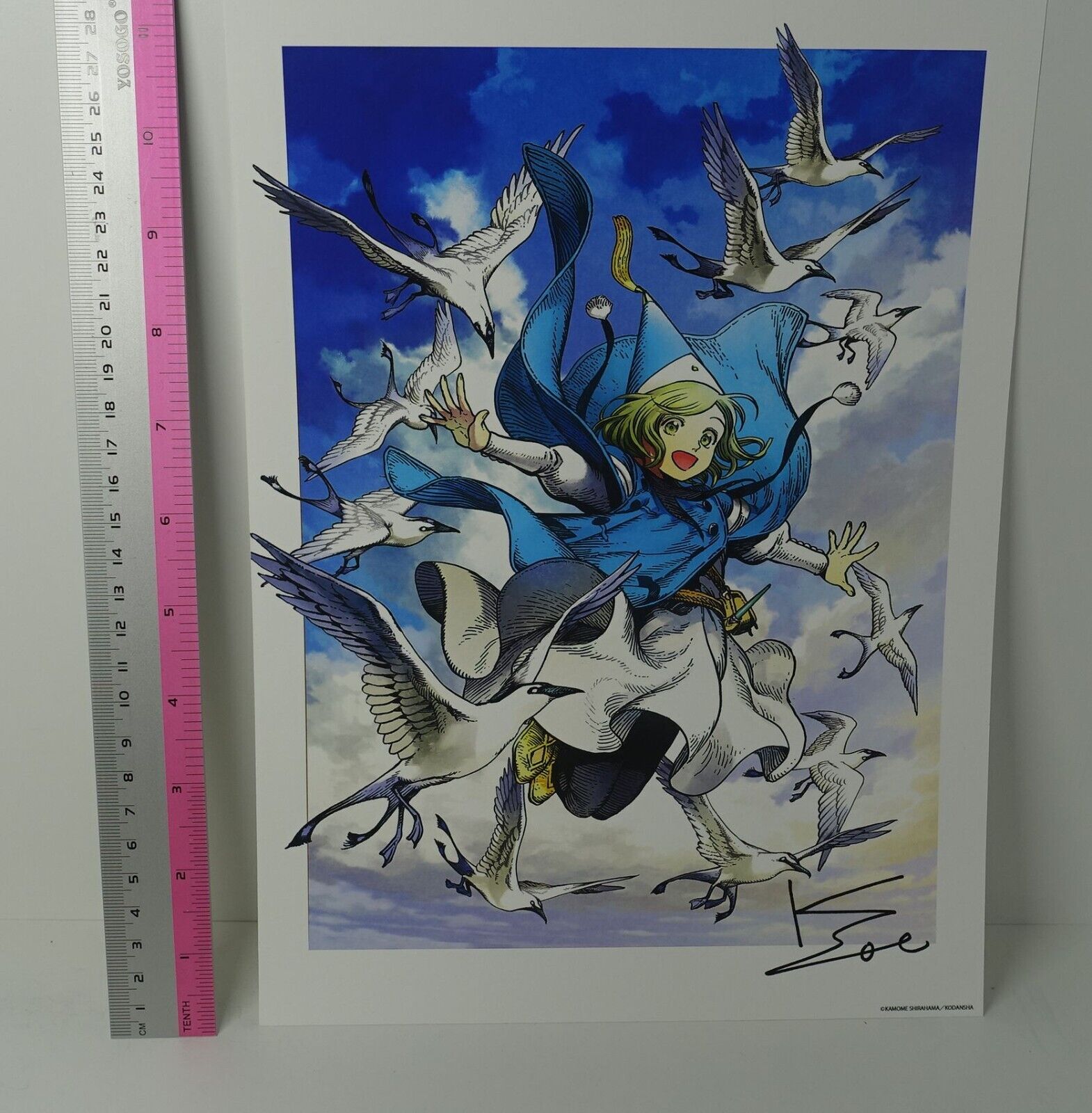 Kamome Shirahama ATELIER OF WITCH HAT Exhibition Event Item Printed Art Sheet 