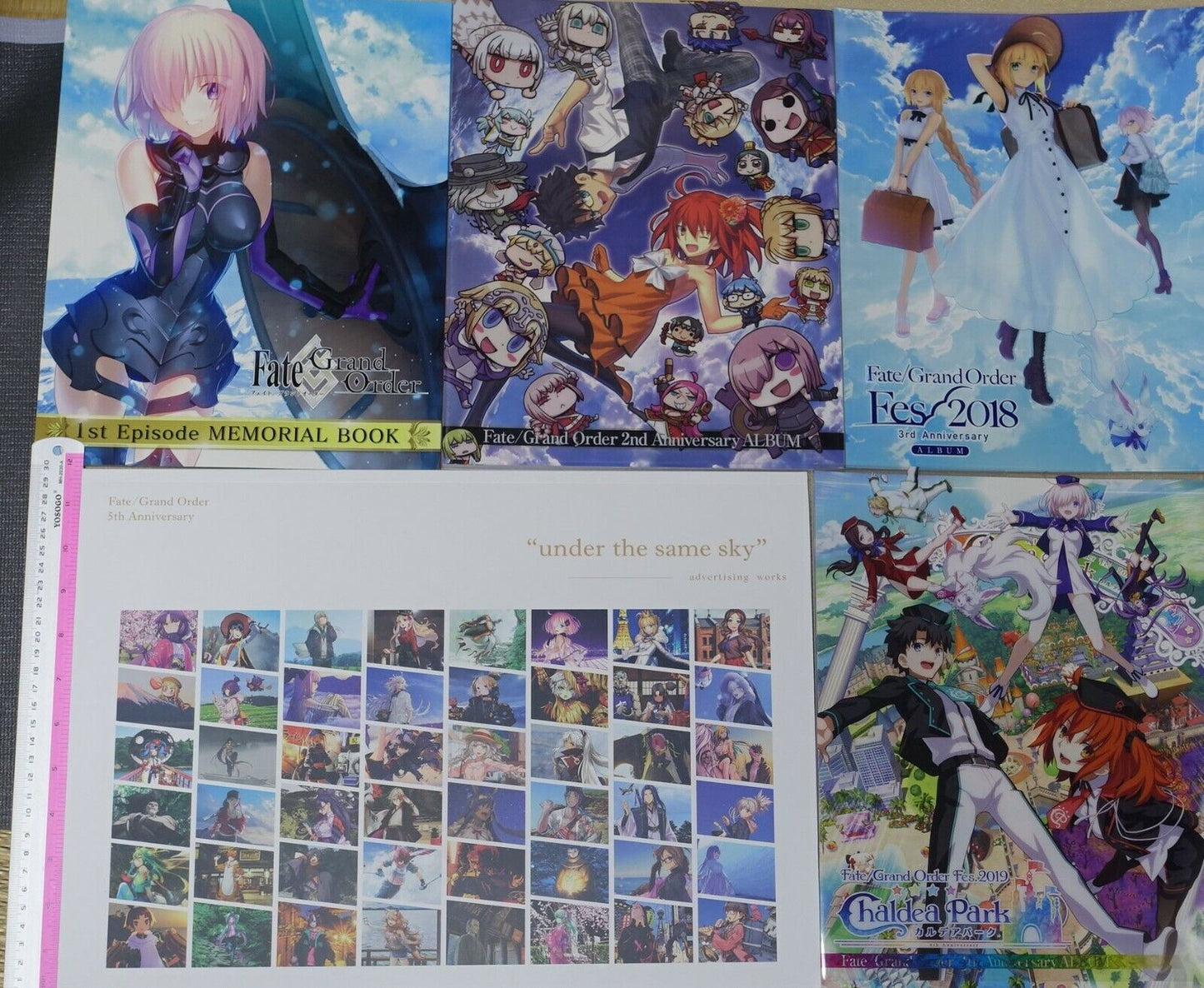Type-Moon Fate Grand Order FGO MEMORIAL ART BOOK 1st-5th Set 