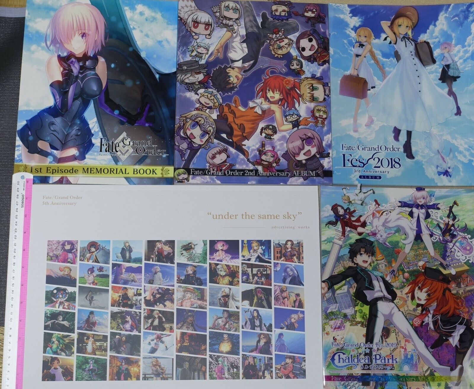 Type-Moon Fate Grand Order FGO MEMORIAL ART BOOK 1st-5th Set 