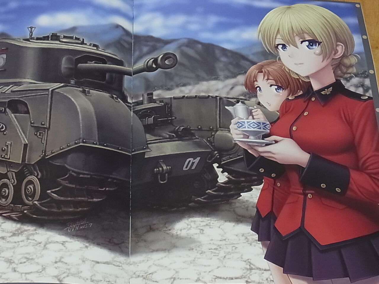 Tsukasa Jun GIRLS und PANZER Fan Art Poster Book TANKS C90 B4 big size 