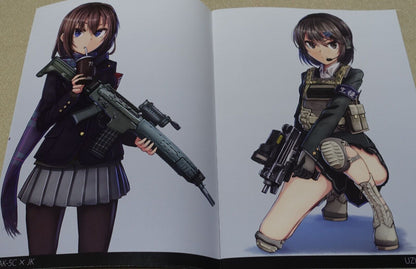 Maruyaki Salmon Color Art Book ARMED SCHOOL GIRLS ILLUSTRATIONS GUN x JK vol.1 
