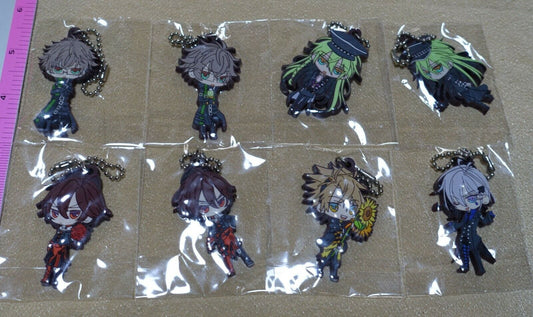 AMNESIA Character Rubber Key Chain 8 Set 