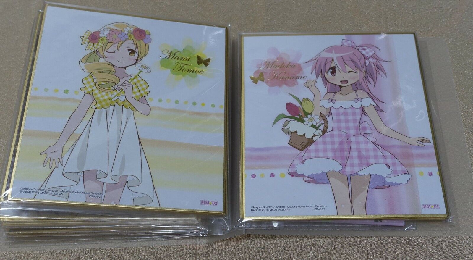 Puella Magi Madoka Quartet 2 Print Shikishi Art Board 16 Set with Storage Binder 