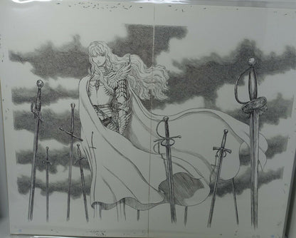 BERSERK Exhibition Item Reproduction of Original Picture Griffith Hill of Swords 