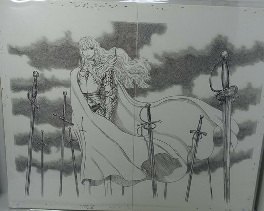 BERSERK Exhibition Item Reproduction of Original Picture Griffith Hill of Swords 