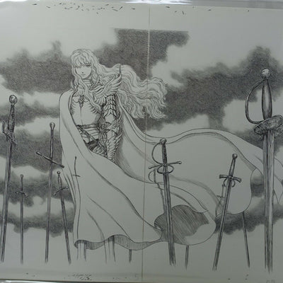 BERSERK Exhibition Item Reproduction of Original Picture Griffith Hill of Swords 