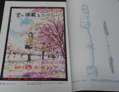 Yuichi Oka Animation I Want to Eat Your Pancreas Key Frame Revision Work Book 