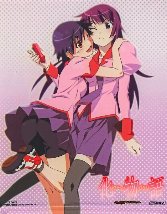 Bakemonogatari 30 x 40 cm Tapestry Hitagi & Suruga 