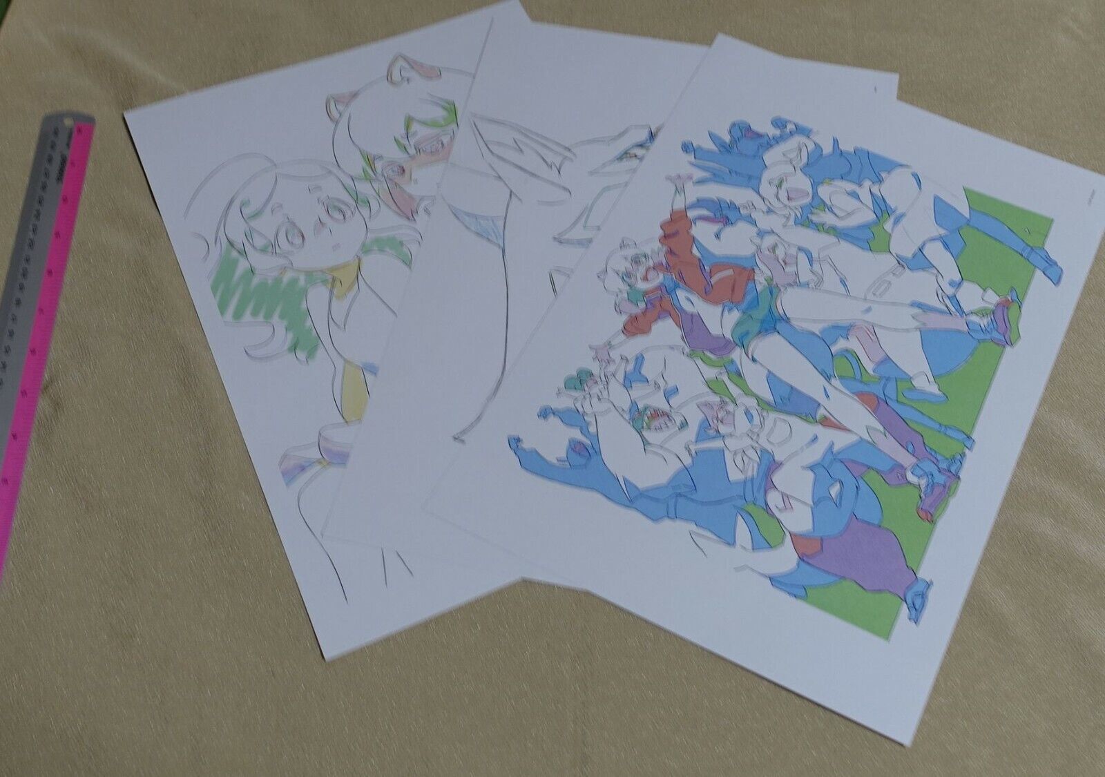 BNA Reproduction of Key Frame Art Sheet 3 piece Set 