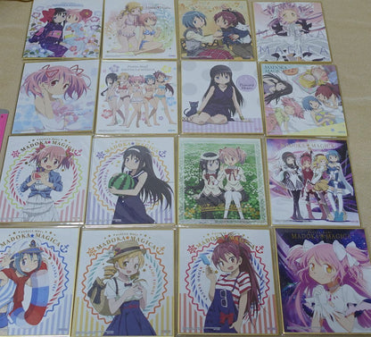 Puella Magi Madoka Quartet 1 Print Shikishi Art Board 16 Set with Storage Binder 