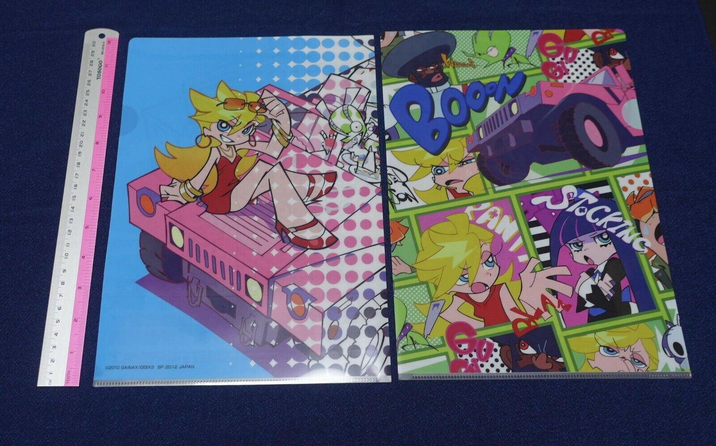 Gainax Panty & Stocking PVC Art Seet Clear File 2 Piece Set B 