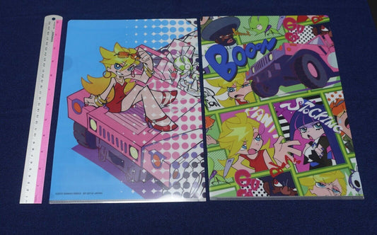 Gainax Panty & Stocking PVC Art Seet Clear File 2 Piece Set B 