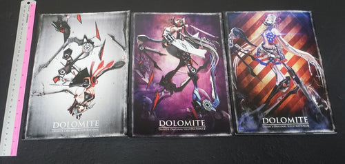 DEINO ORIGINAL ILLUSTRATION ART WORK BOOK DOLOMITE 1-3 Set Calne Ca 