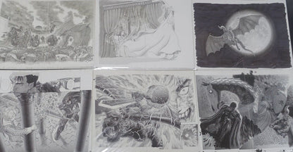 BERSERK Exhibition Item Reproduction of Original Picture 17 piece complete set 