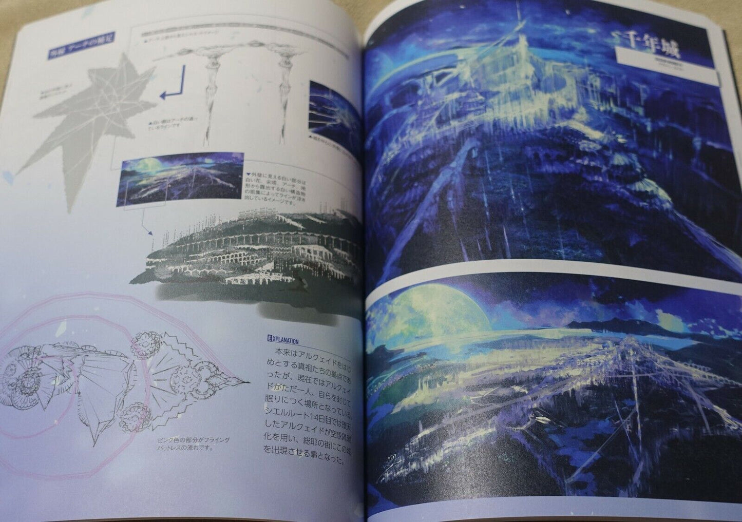 Tsukihime A piece of blue glass moon Staff Book & Setting Art Book 
