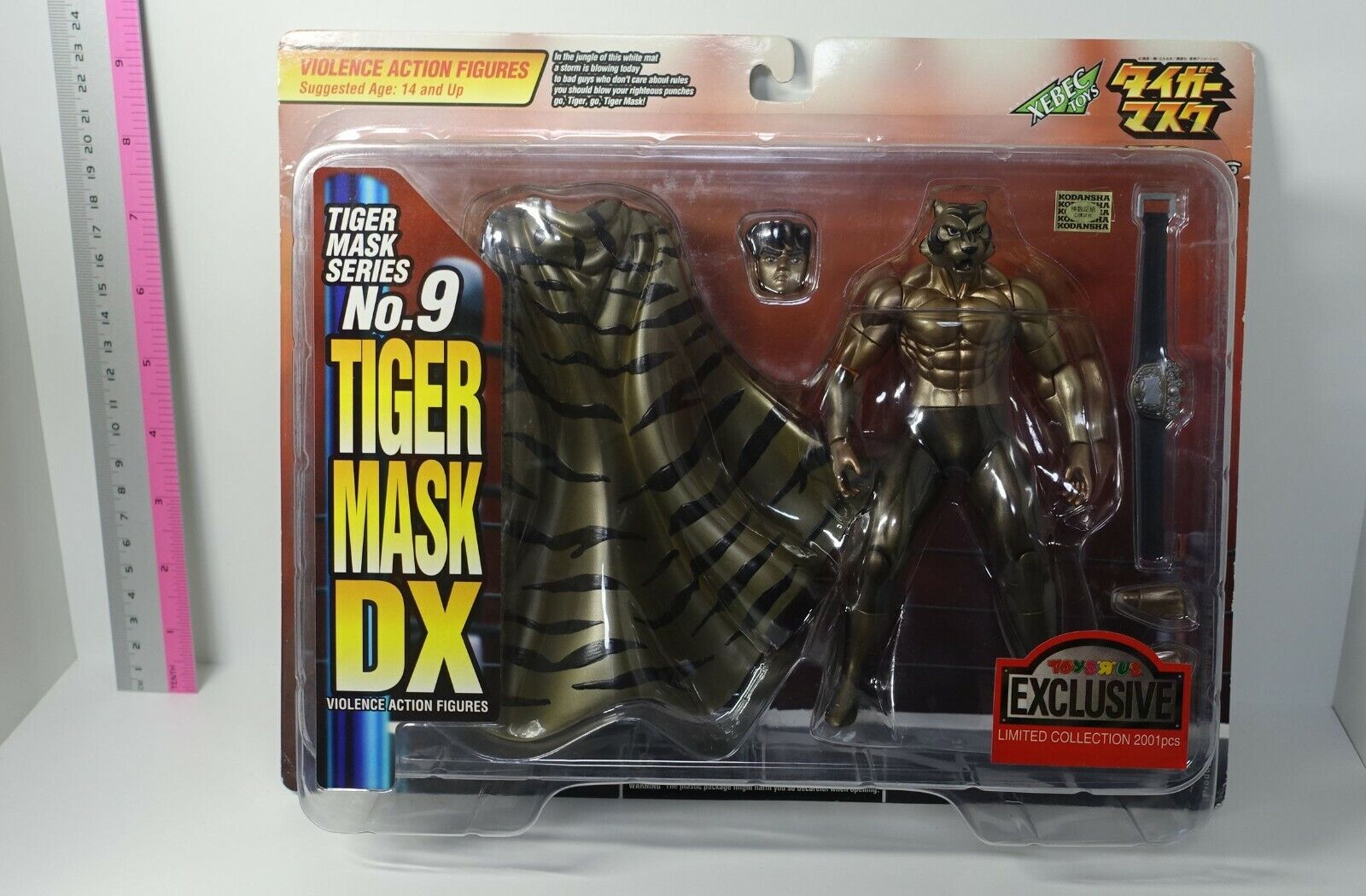 XEBEC TOYS TIGER MASK SERIES NO.9 TIGER MASK Action Figure Exclusive Gold Color 